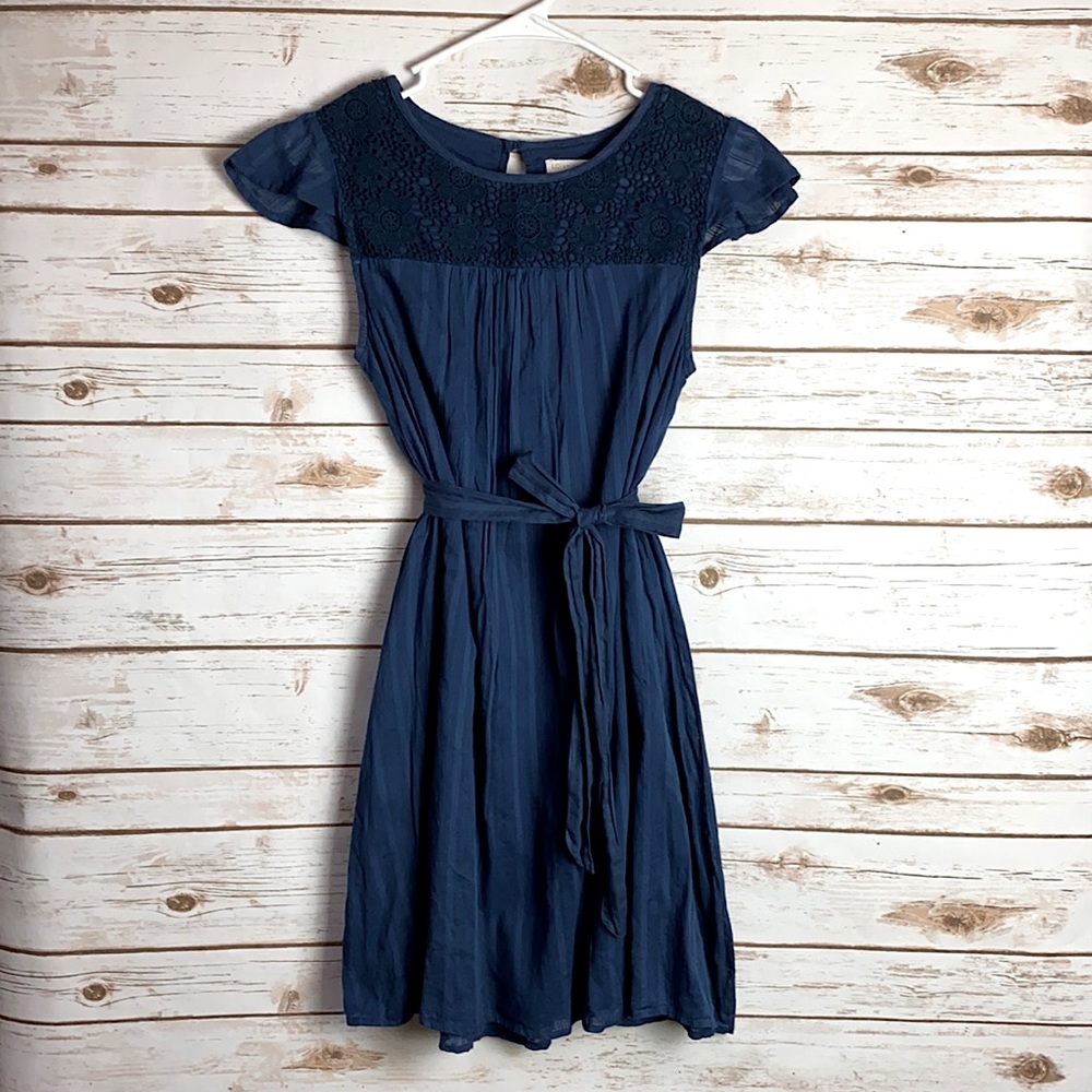 Lauren Conrad cotton dress | Blue | XS